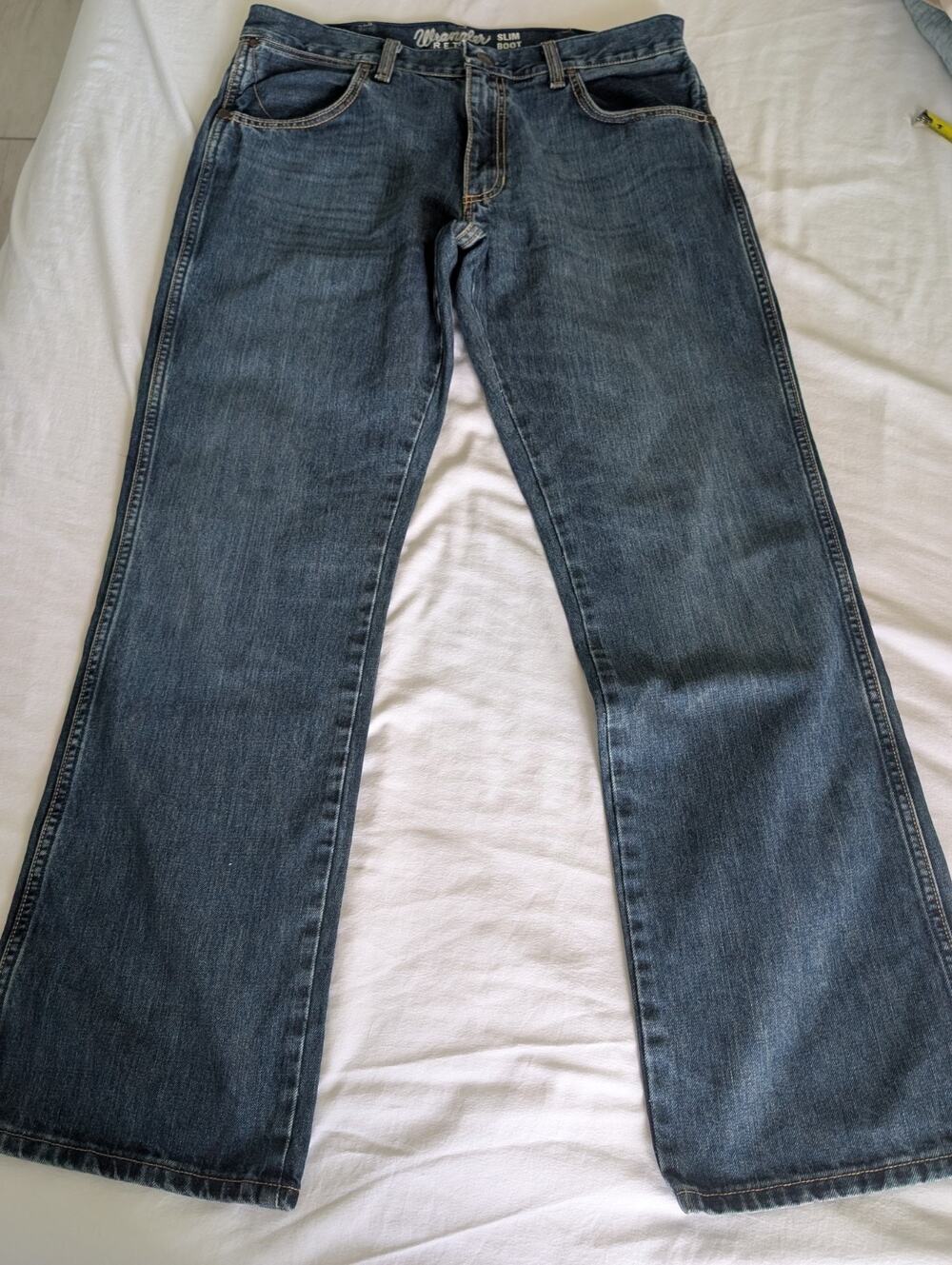 Wrangler Retro Slim Boot Jeans Medium Wash Denim Western Bootcut 34x32